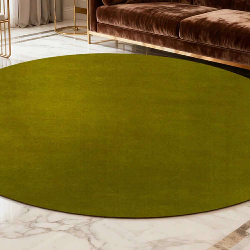 LUXORA 200/250cm Round Floor Rugs Handwoven Soft Rebound Traditional Weave Timeless Design Multi Space Use - Olive Green