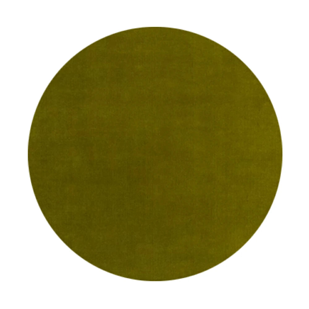 LUXORA 200/250cm Round Floor Rugs Handwoven Soft Rebound Traditional Weave Timeless Design Multi Space Use - Olive Green