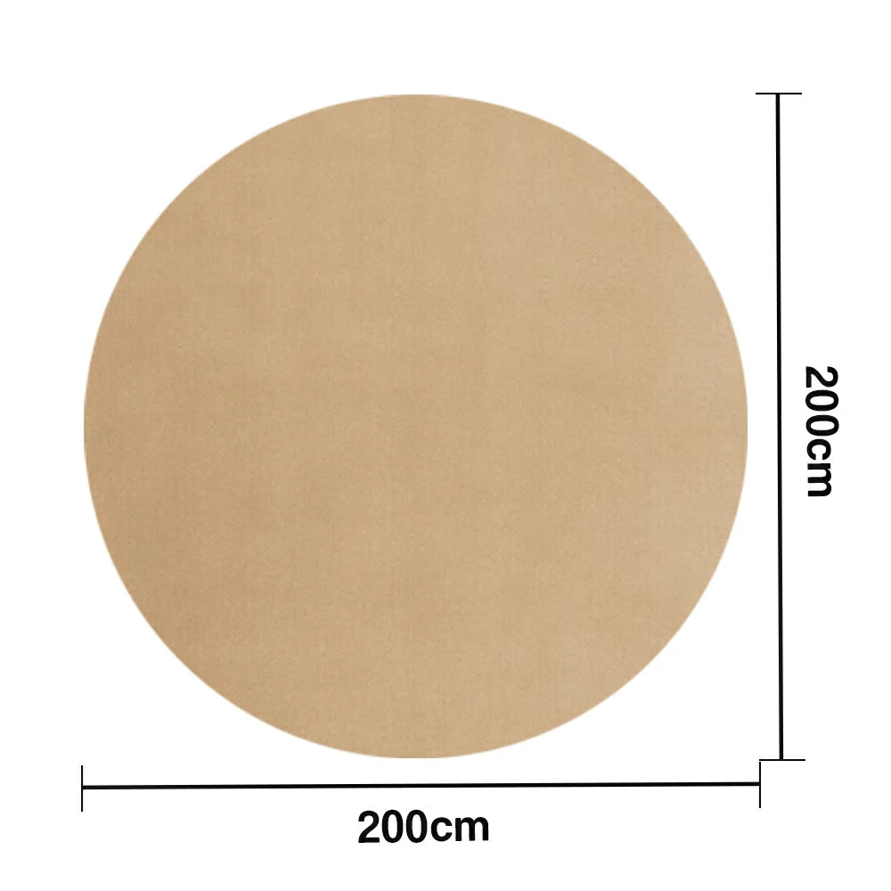 LUXORA 200/250cm Round Floor Rugs Handwoven Soft Rebound Traditional Weave Timeless Design Multi Space Use - Cuban Sand