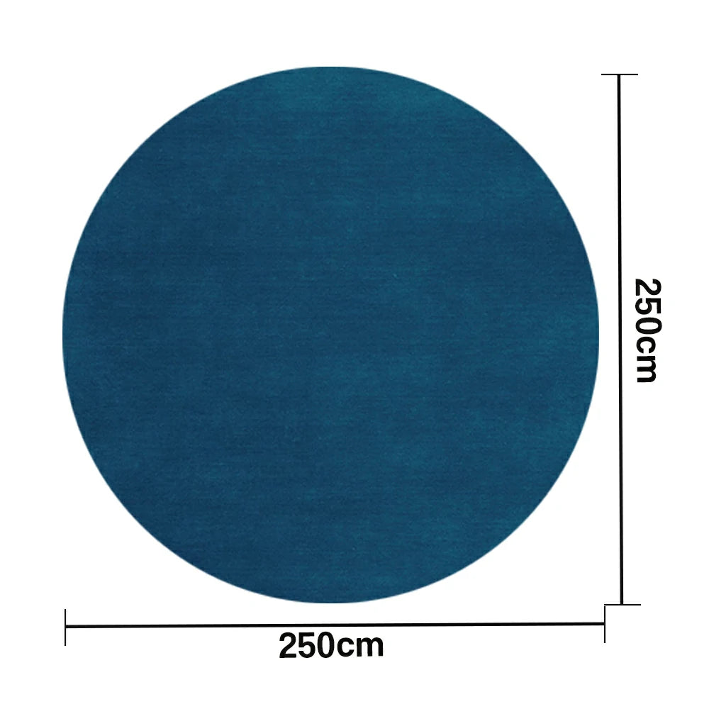 LUXORA 200/250cm Round Floor Rugs Handwoven Soft Rebound Traditional Weave Timeless Design Multi Space Use - Blues