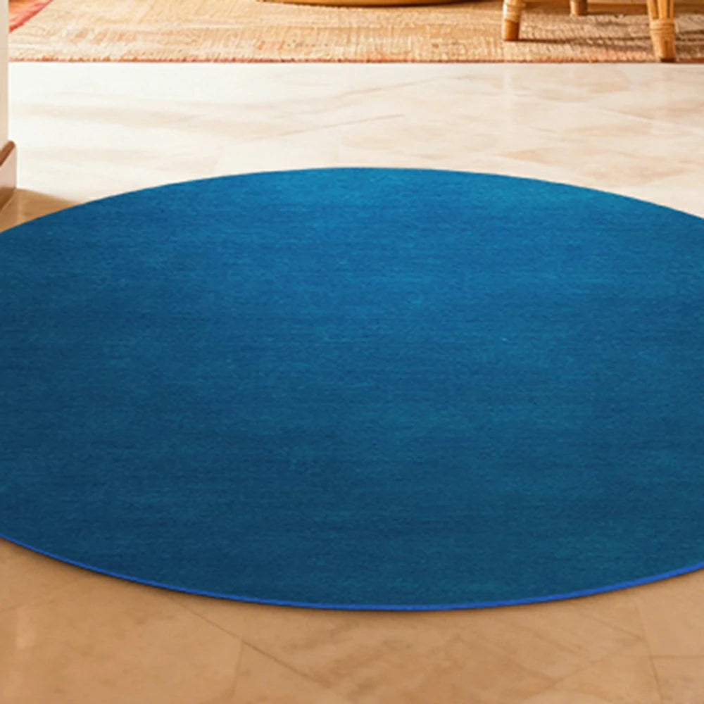 LUXORA 200/250cm Round Floor Rugs Handwoven Soft Rebound Traditional Weave Timeless Design Multi Space Use - Blues