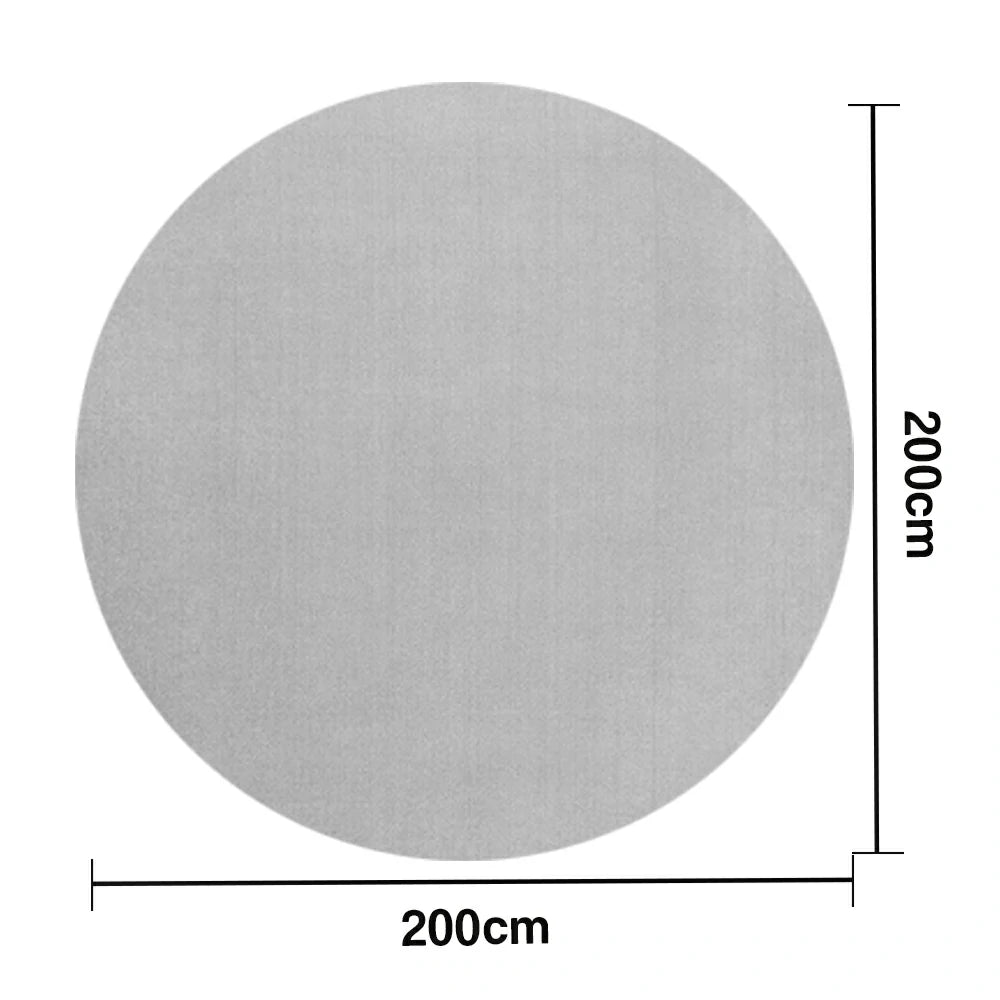 LUXORA 200/250cm Round Floor Rugs Handwoven Soft Rebound Traditional Weave Timeless Design Multi Space Use - Silver