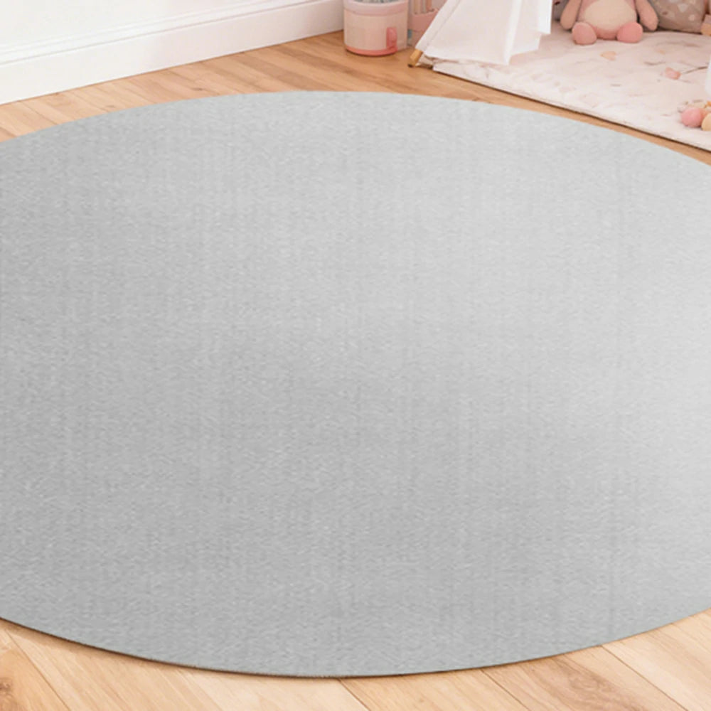 LUXORA 200/250cm Round Floor Rugs Handwoven Soft Rebound Traditional Weave Timeless Design Multi Space Use - Silver