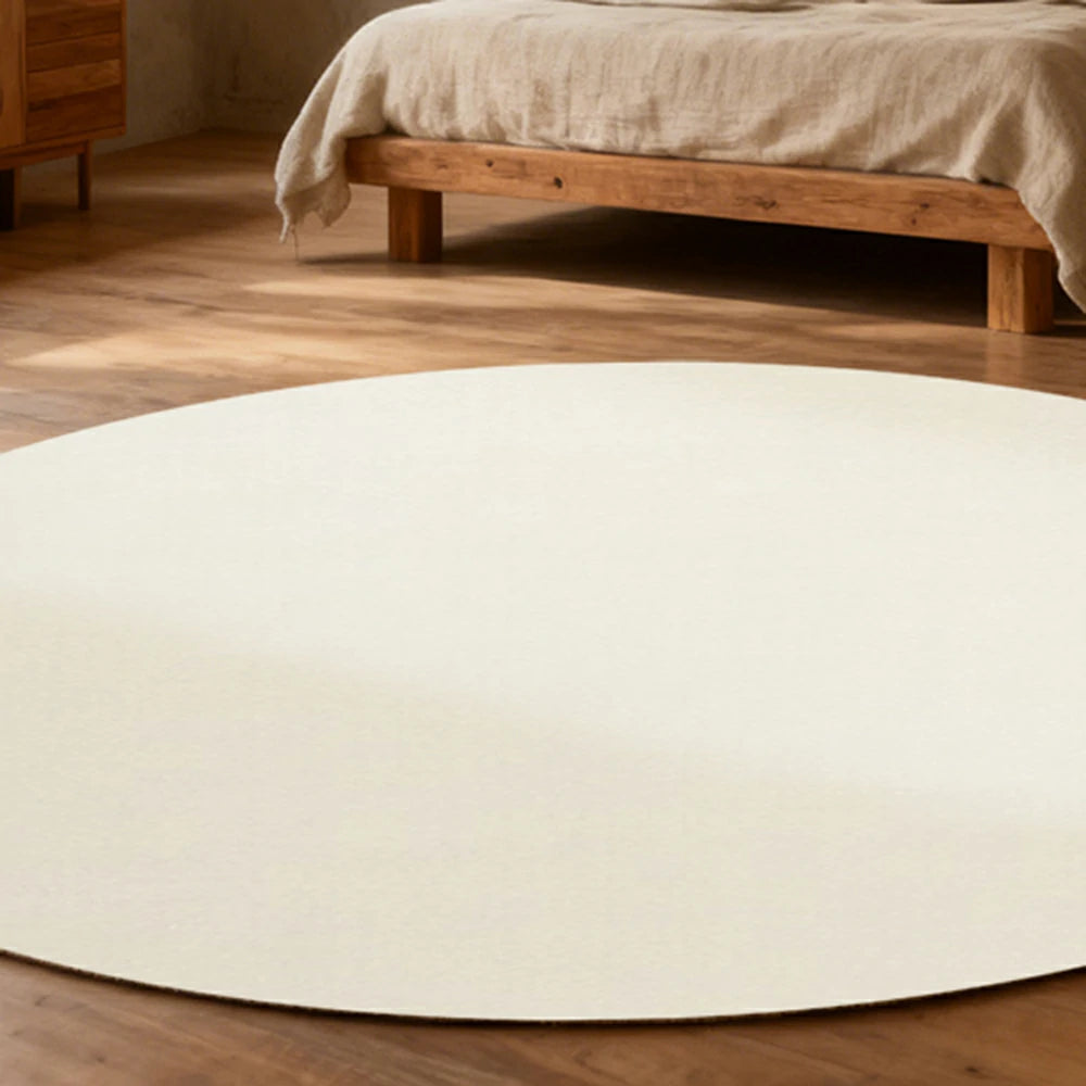 LUXORA 200/250cm Round Floor Rugs Handwoven Soft Rebound Traditional Weave Timeless Design Multi Space Use - Beige