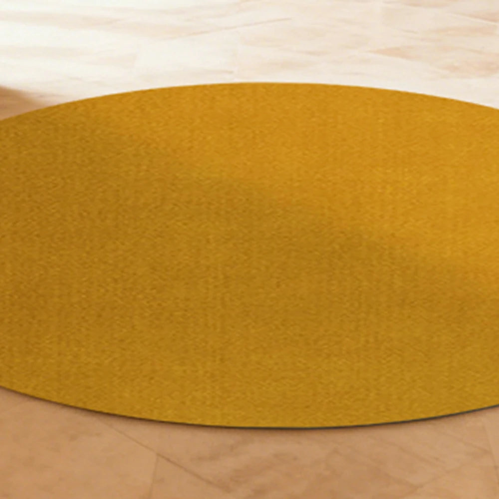 LUXORA 200/250cm Round Floor Rugs Handwoven Soft Rebound Traditional Weave Timeless Design Multi Space Use - Yellow