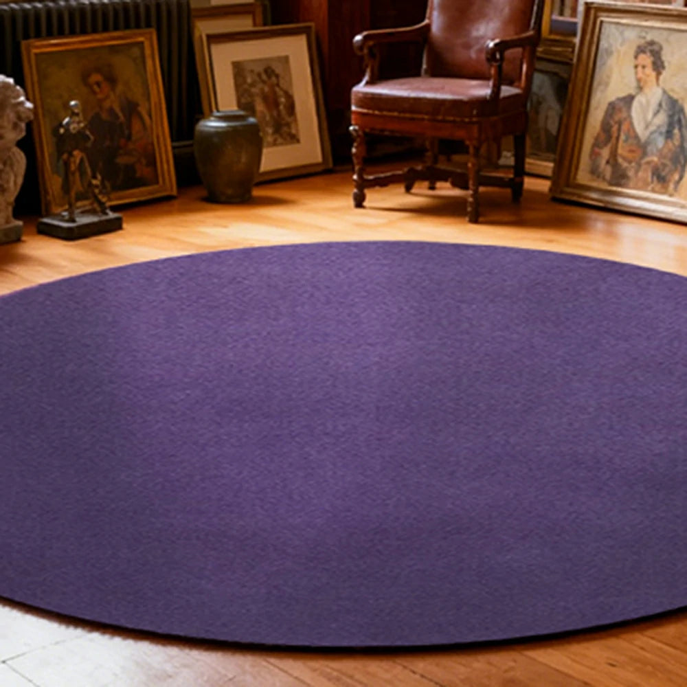 LUXORA 200/250cm Round Floor Rugs Handwoven Soft Rebound Traditional Weave Timeless Design Multi Space Use - Purple