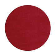 LUXORA 200/250cm Round Floor Rugs Handwoven Soft Rebound Traditional Weave Timeless Design Multi Space Use - Burgundy Red