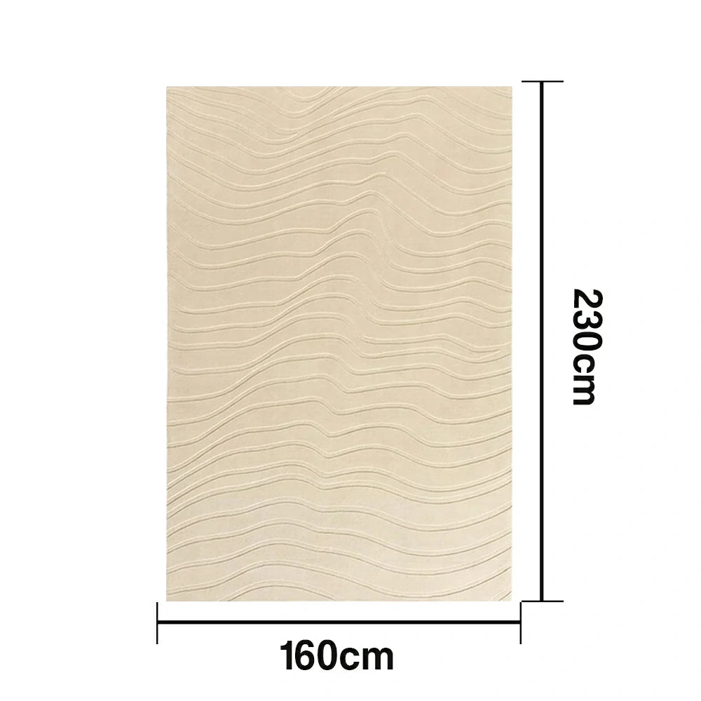 LUXORA 160/200cm Floor Rugs Theme Land Holiday Flame Resistant Anti Slip Solution Dyed Silk Fibre Dual Surface Handcrafted Design