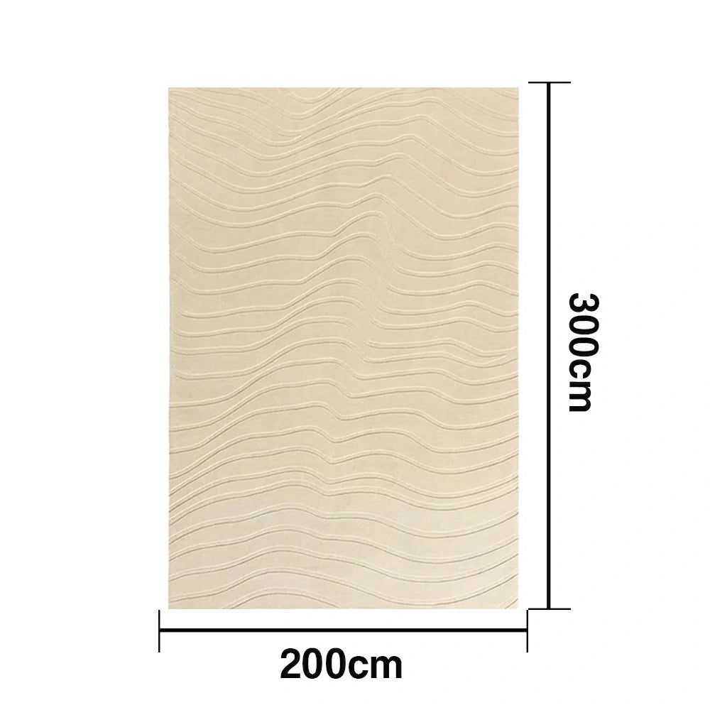 LUXORA 160/200cm Floor Rugs Theme Land Holiday Flame Resistant Anti Slip Solution Dyed Silk Fibre Dual Surface Handcrafted Design