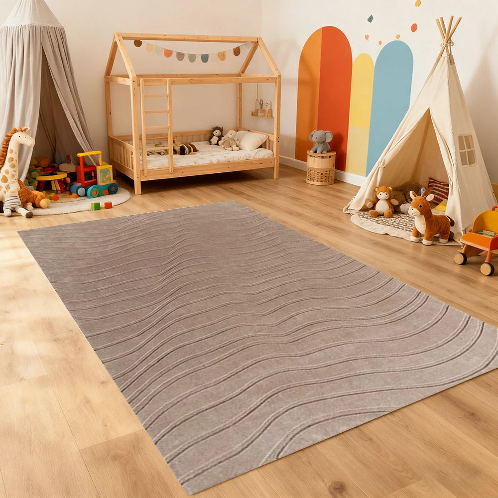 LUXORA 160/200cm Floor Rugs Theme Land Holiday Soft Touch Solution Dyed Silk Fibre Flame Safe Durable Handcrafted Finish