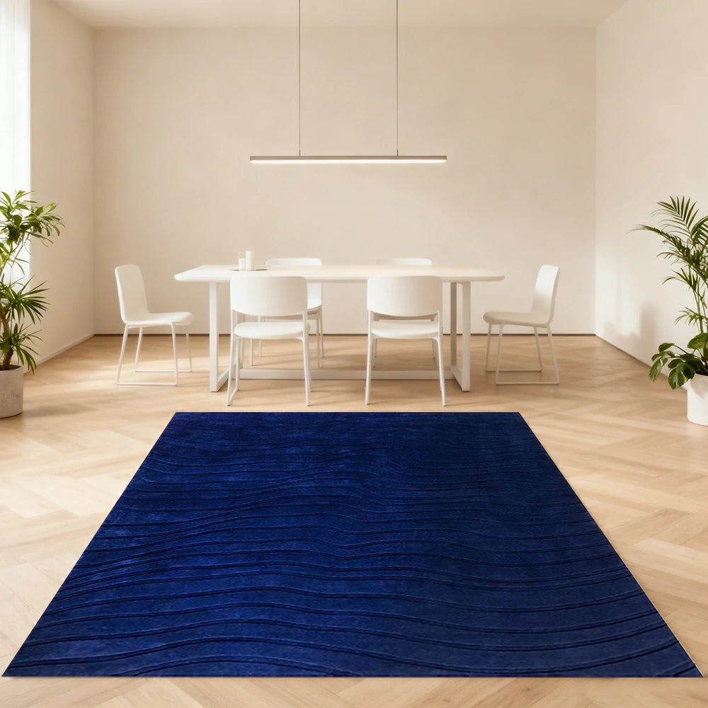 LUXORA 160/200cm Floor Rugs Theme Land Holiday Handcrafted Silk Fibre Rug Flame Resistant Anti Slip Ideal for Living Spaces