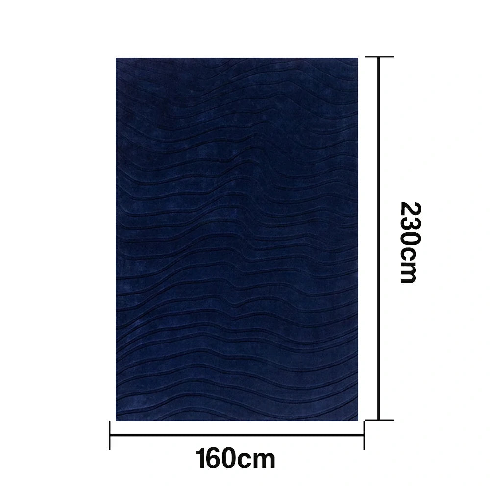 LUXORA 160/200cm Floor Rugs Theme Land Holiday Handcrafted Silk Fibre Rug Flame Resistant Anti Slip Ideal for Living Spaces