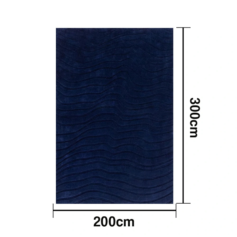 LUXORA 160/200cm Floor Rugs Theme Land Holiday Handcrafted Silk Fibre Rug Flame Resistant Anti Slip Ideal for Living Spaces