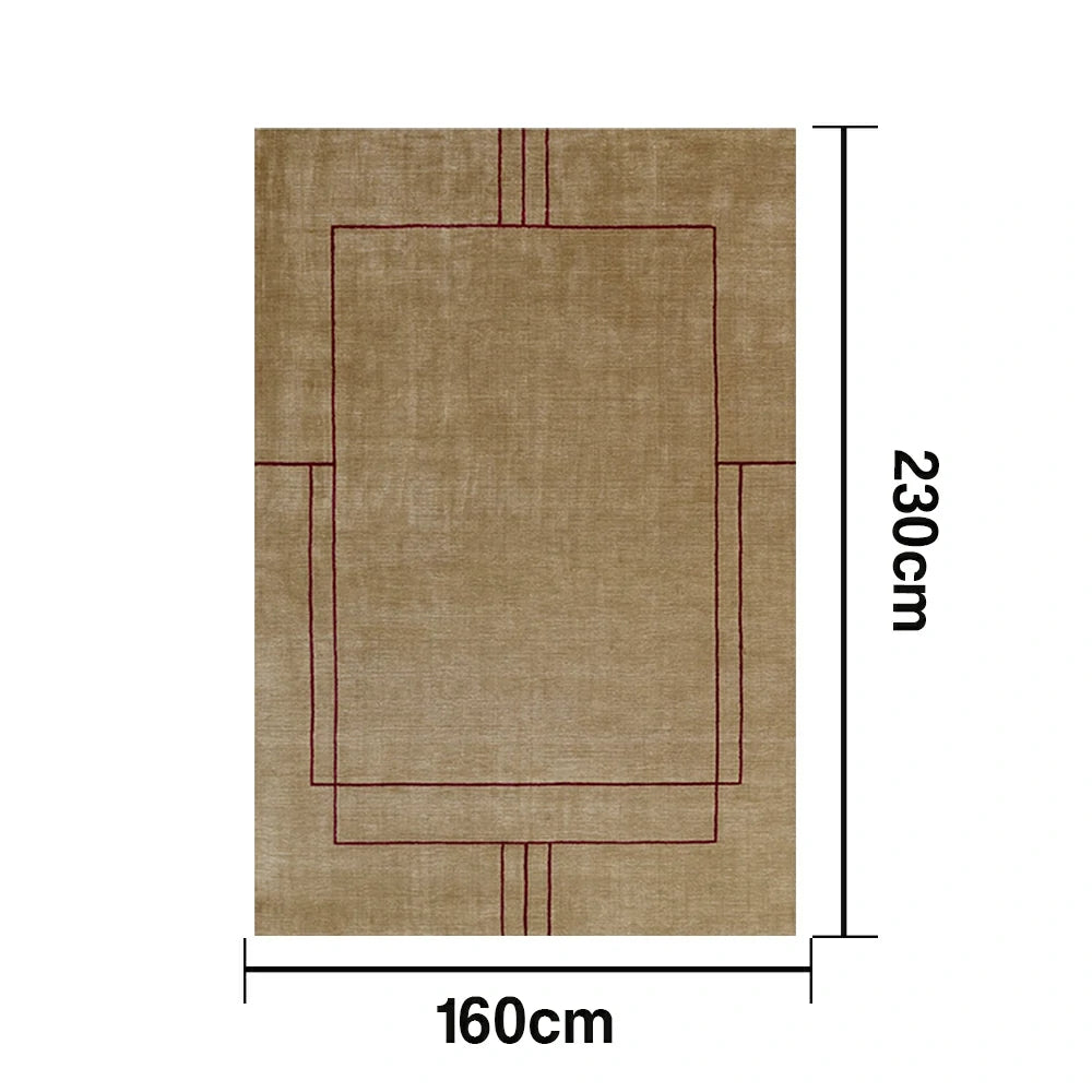 LUXORA 160/200cm Floor Rugs Theme Sophia Sketch Soft Touch Solution Dyed Silk Fibre Flame Safe Durable Handcrafted Finish