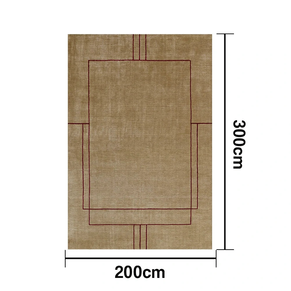 LUXORA 160/200cm Floor Rugs Theme Sophia Sketch Soft Touch Solution Dyed Silk Fibre Flame Safe Durable Handcrafted Finish