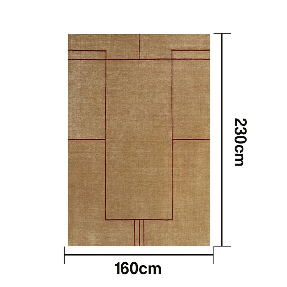 LUXORA 160/200cm Floor Rugs Theme Sophia Sketch Dual Surface Build Anti Slip Base Flame Resistant Long Fibre Silk Design