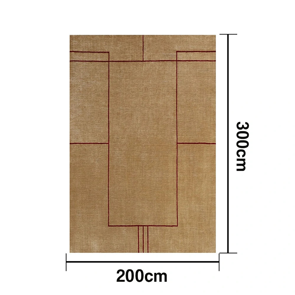 LUXORA 160/200cm Floor Rugs Theme Sophia Sketch Dual Surface Build Anti Slip Base Flame Resistant Long Fibre Silk Design