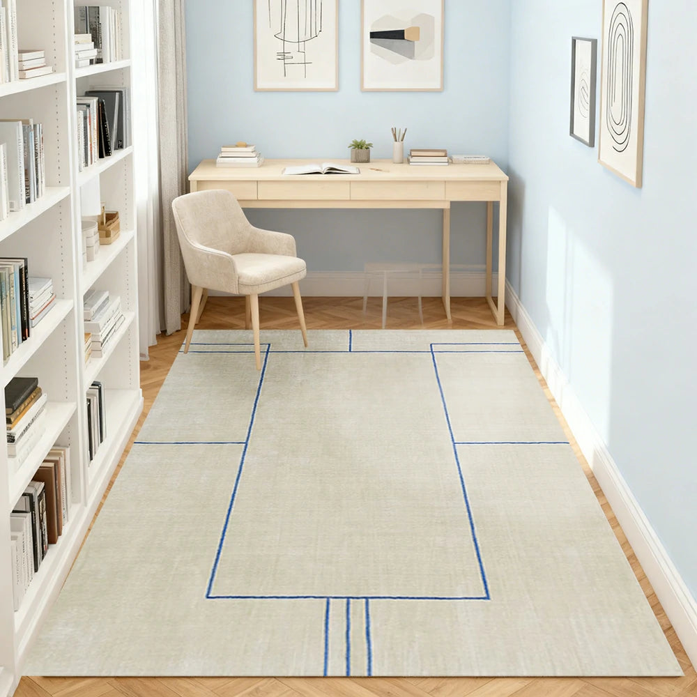 LUXORA 160/200cm Floor Rugs Theme Sophia Sketch Handcrafted Silk Fibre Rug Flame Resistant Anti Slip for Living Spaces