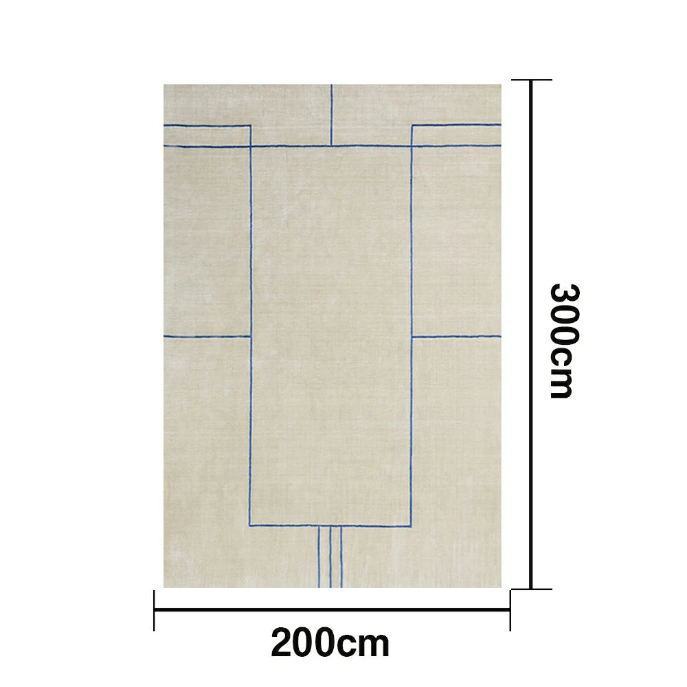 LUXORA 160/200cm Floor Rugs Theme Sophia Sketch Handcrafted Silk Fibre Rug Flame Resistant Anti Slip for Living Spaces