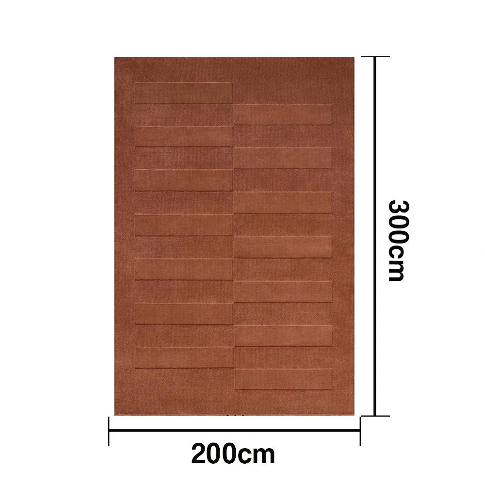 LUXORA 160/200cm Floor Rugs Theme Lensa Loom Flame Resistant Soft Touch Color Stable Fibre Weave Anti Slip Dual Surface Rug