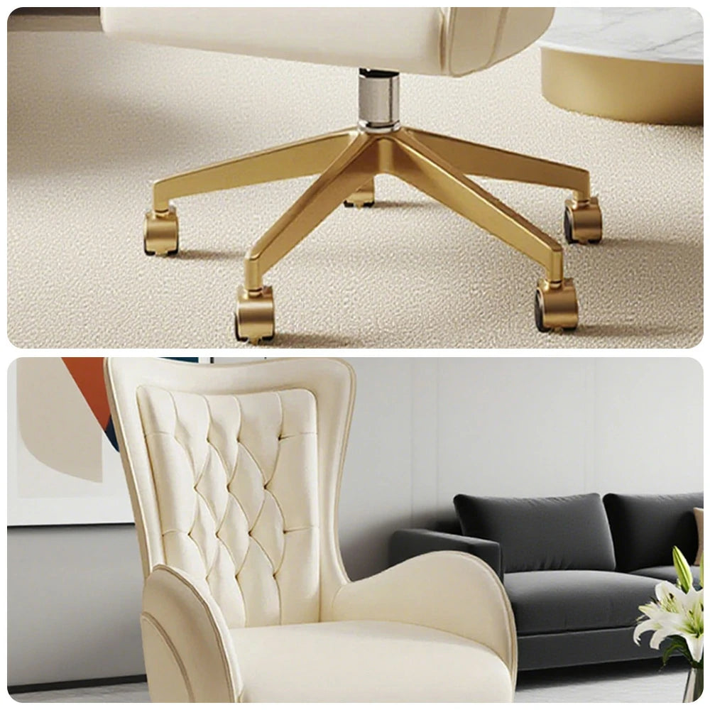 LIVARA Italian Light Luxury Main Chair - Height Adjustable, Soft Leather Upholstery, Modern Elegant Design