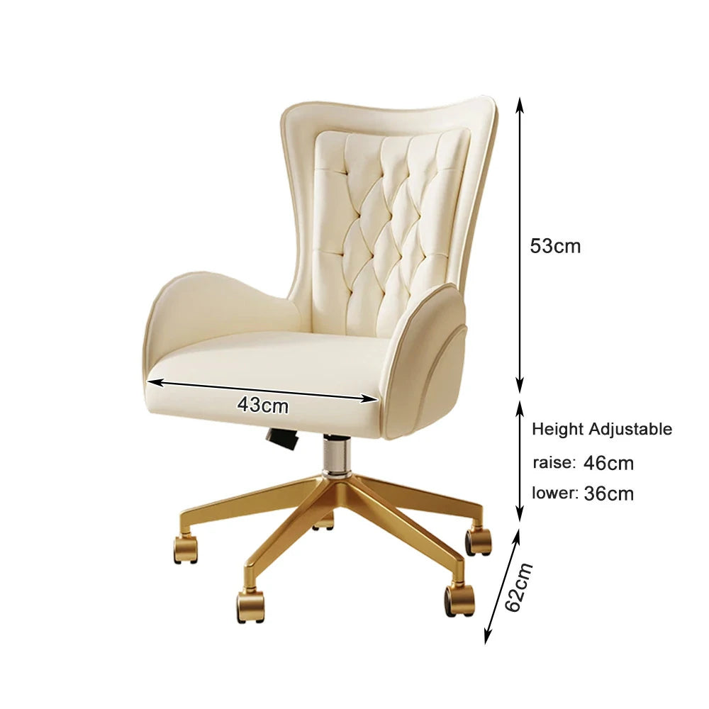 LIVARA Italian Light Luxury Main Chair - Height Adjustable, Soft Leather Upholstery, Modern Elegant Design
