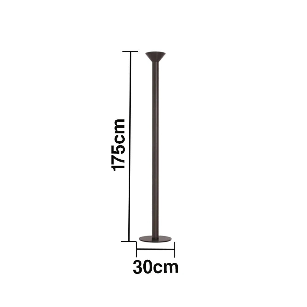 LUXORA Floor Lamp Soft Ambient Lighting Fabric Shade Metal Frame Stable Base Multi-Scene Use - Black