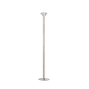 LUXORA Floor Lamp Soft Ambient Lighting Fabric Shade Metal Frame Stable Base Multi-Scene Use - Silver