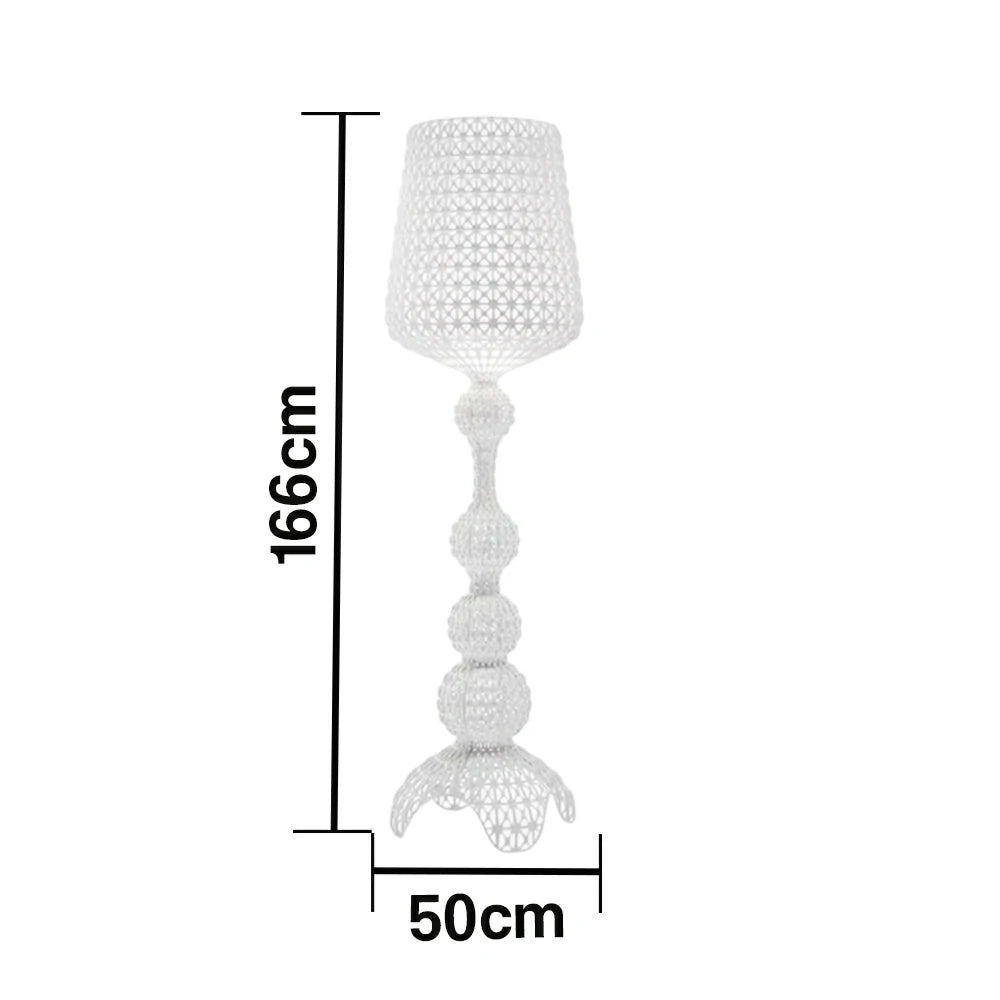 LUXORA Floor Lamp Elegant Ambient Lighting Fabric Shade Sturdy Metal Frame Adjustable Light Direction - White