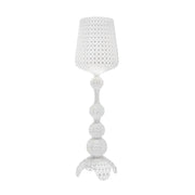 LUXORA Floor Lamp Elegant Ambient Lighting Fabric Shade Sturdy Metal Frame Adjustable Light Direction - White