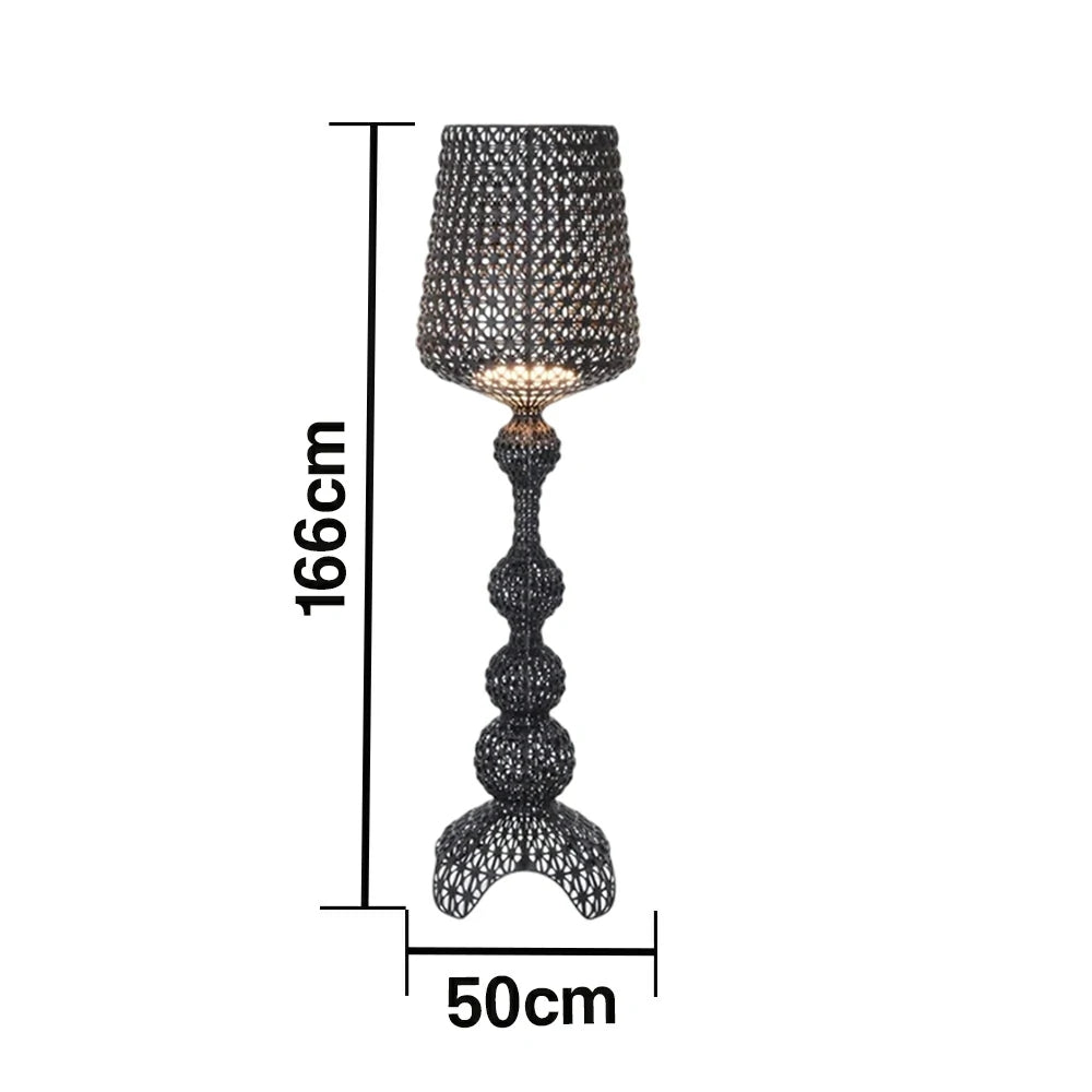 LUXORA Floor Lamp Elegant Ambient Lighting Fabric Shade Sturdy Metal Frame Adjustable Light Direction - Black