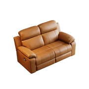LUXORA 160/180cm 2-Seater Electric Recliner Sofa Wide-Angle Adjustment Premium Imported Leather 7D Fibre Comfort Support - Brown
