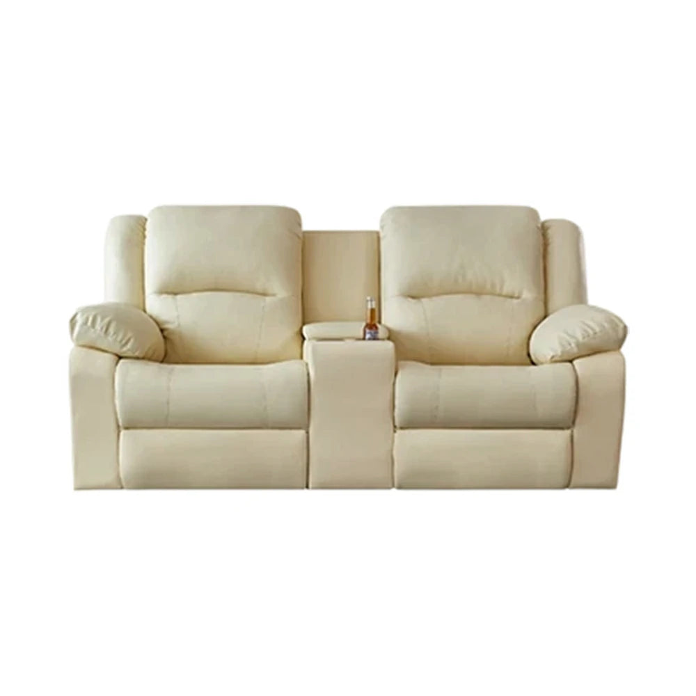 LUXORA 190/210cm Full Electric Recliner Sofa 2-Seater with Storage Console Dual Motor Comfort Design - Beige