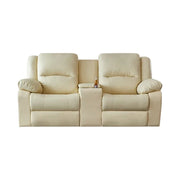 LUXORA 190/210cm Full Electric Recliner Sofa 2-Seater with Storage Console Dual Motor Comfort Design - Beige