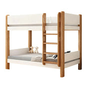 LUXORA Bunk Bed – Eco-Friendly Solid Wood, 120/135/150cm, 41cm Guardrails, Dual Storage Drawers, Flexible Ladder Placement - White