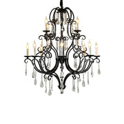 LUXORA Crystal Pendant Light 90/115/145cm - High-Quality Alloy Frame, Adjustable Height, Premium Crystal Pendants, Elegant Light Diffusion