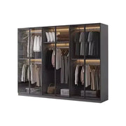 LUXORA 240cm Glass Display Cabinet - Organised Storage Solution with Tempered Glass & Aluminium Frame, Dust & Moisture-Resistant Base