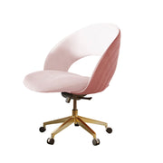 LUXORA Dining Chair – Ergonomic Comfort, Velvet Upholstery, High-Density Foam, Champagne-Gold Stainless Steel Base - White