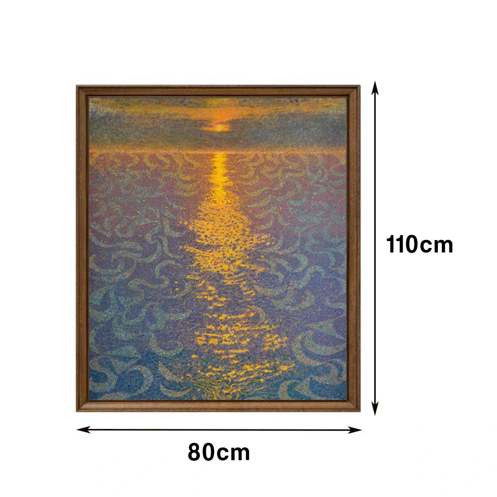 LUXORA Hand-Painted Oil Painting 50/80/120cm - Modern Wall Art with Gentle Gradient Shades and Elegant Hand-Painted Finish