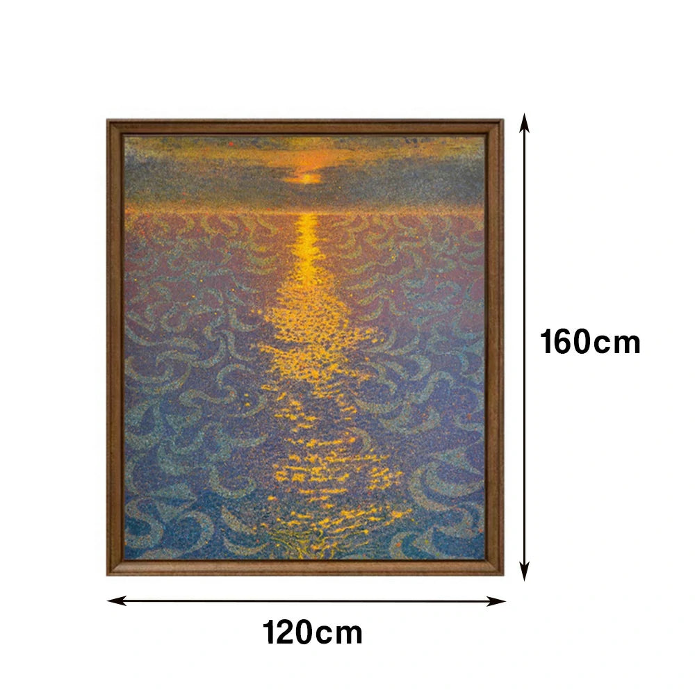 LUXORA Hand-Painted Oil Painting 50/80/120cm - Modern Wall Art with Gentle Gradient Shades and Elegant Hand-Painted Finish