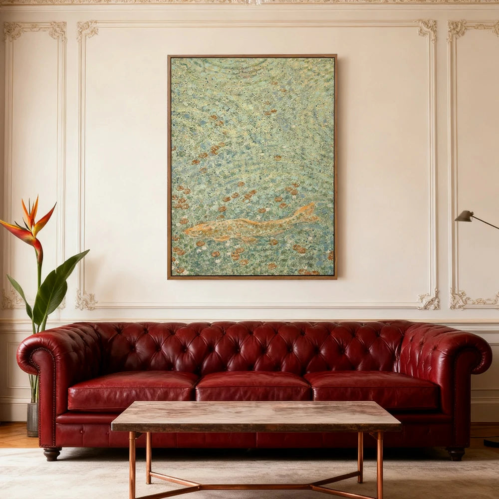 LUXORA Hand-Painted Oil Painting 50/80/120cm - Neutral Hand-Painted Artwork That Adds Calm and Elegance to Any Space