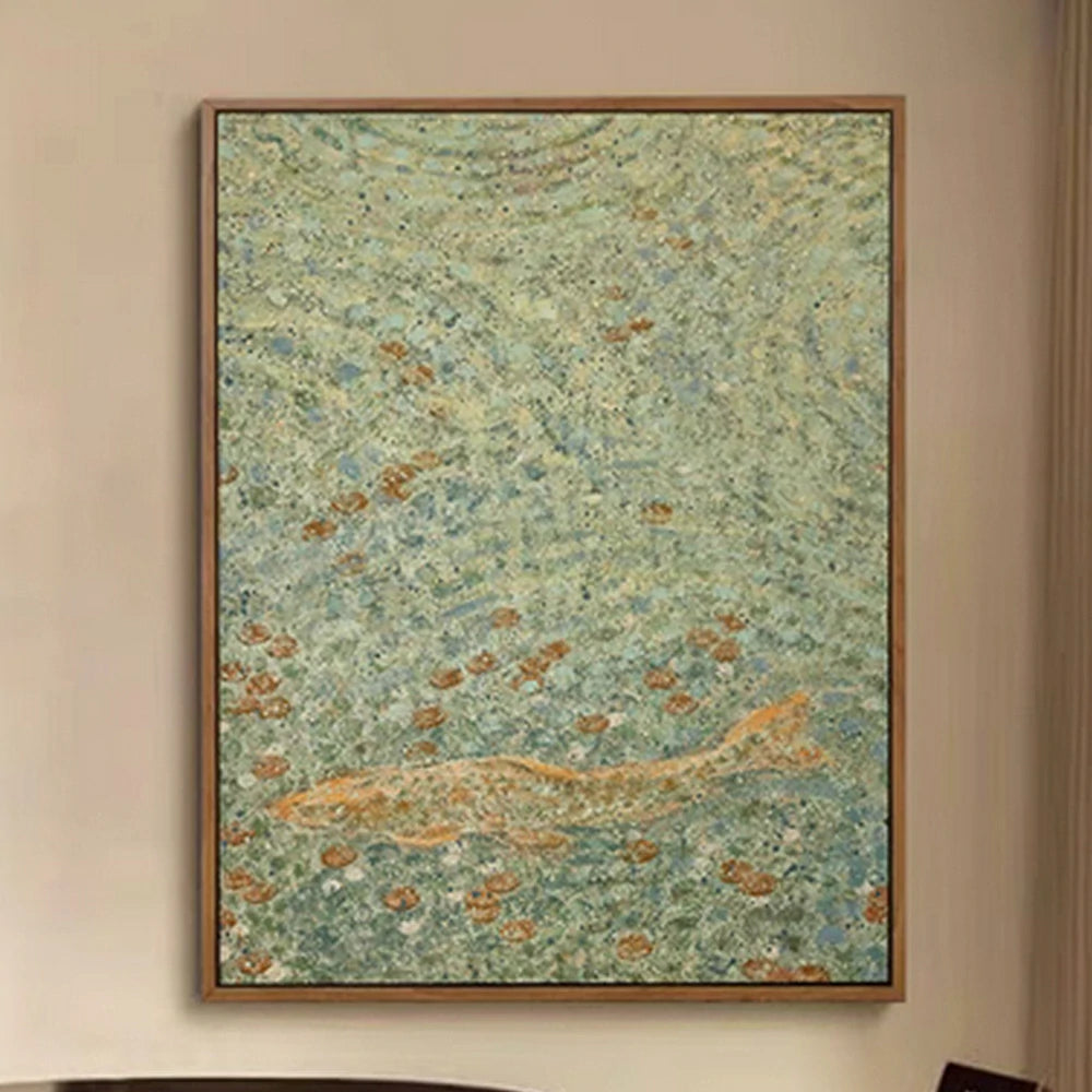 LUXORA Hand-Painted Oil Painting 50/80/120cm - Neutral Hand-Painted Artwork That Adds Calm and Elegance to Any Space