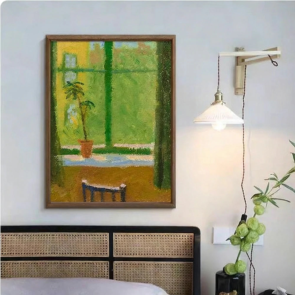 LUXORA Hand-Painted Oil Painting 50/80/120cm - Minimalist Abstract Canvas Capturing Gentle Motion and Warm Palette