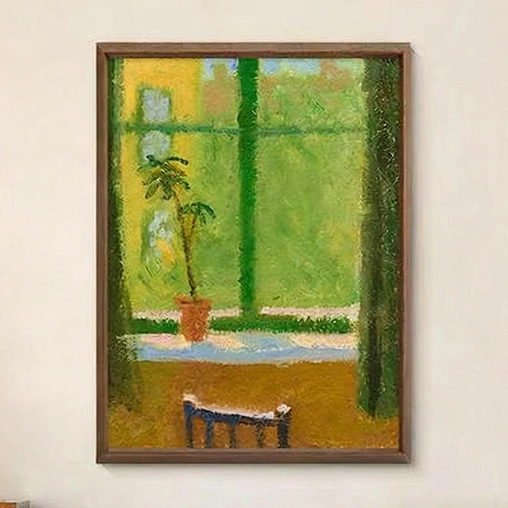 LUXORA Hand-Painted Oil Painting 50/80/120cm - Minimalist Abstract Canvas Capturing Gentle Motion and Warm Palette