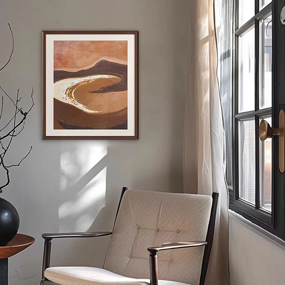 LUXORA Hand-Painted Oil Painting 60/100/140cm - Soft Colour Composition for Creating Calm and Refined Home Environments