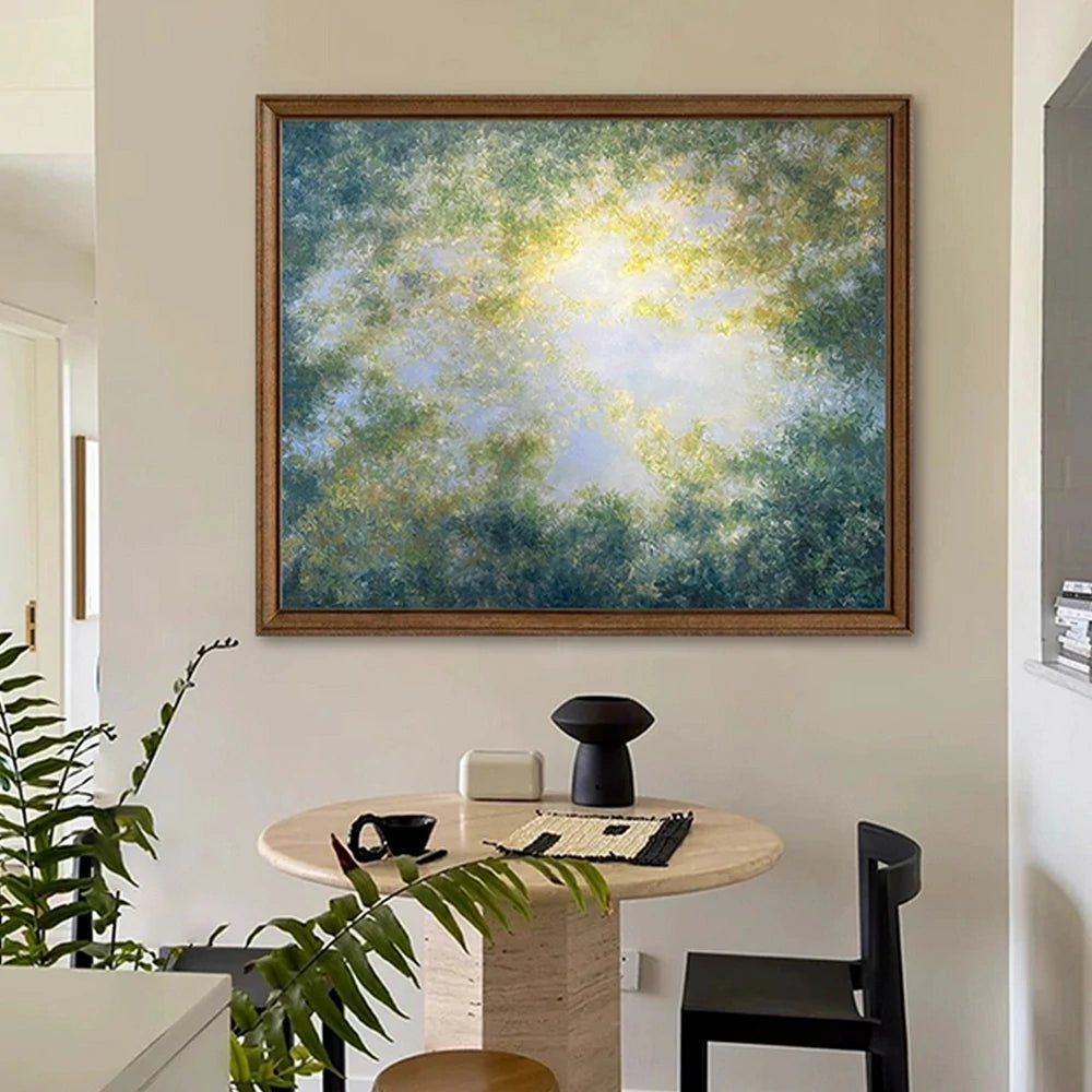 LUXORA Hand-Painted Oil Painting 50/80/120cm - Elegant Abstract Composition with Calm Hues and Smooth Finish