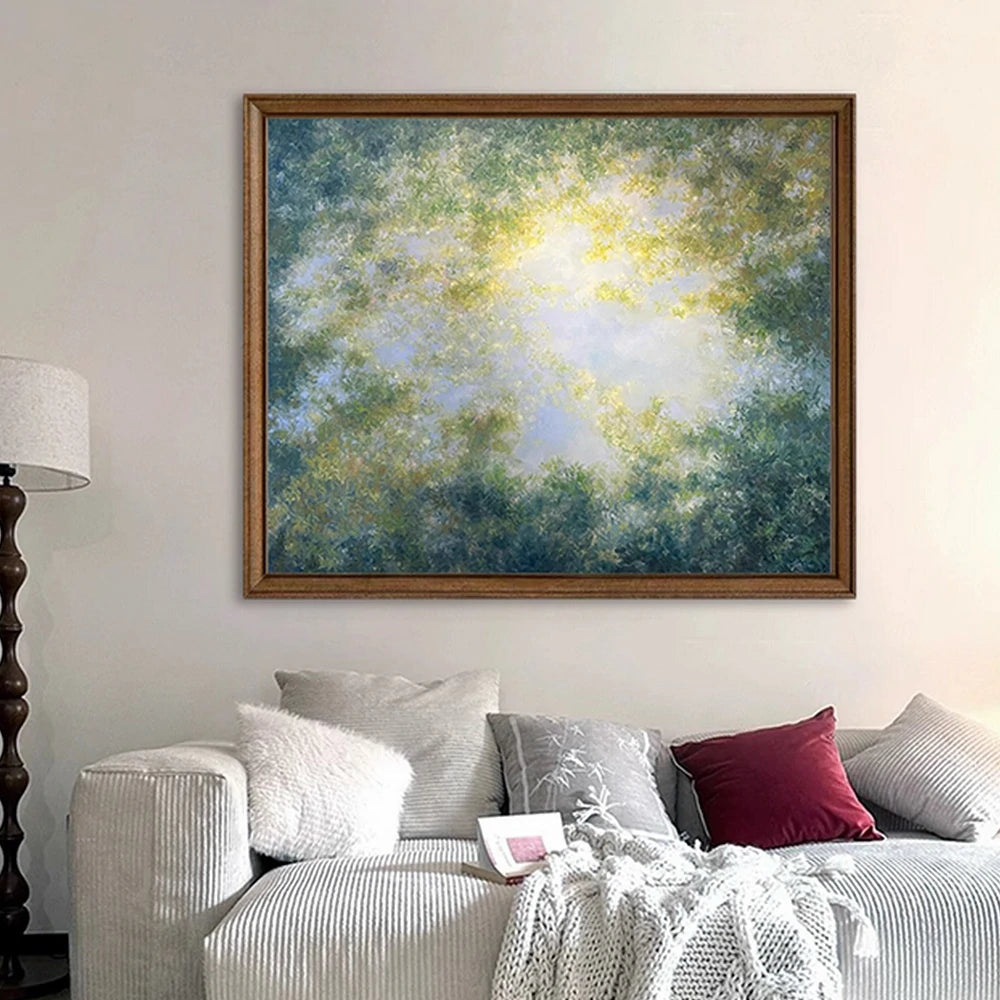 LUXORA Hand-Painted Oil Painting 50/80/120cm - Elegant Abstract Composition with Calm Hues and Smooth Finish