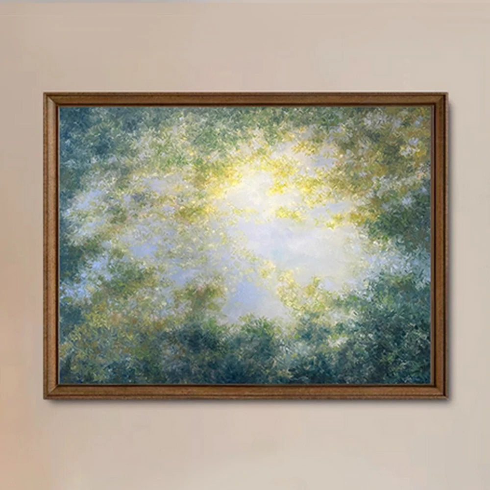 LUXORA Hand-Painted Oil Painting 50/80/120cm - Elegant Abstract Composition with Calm Hues and Smooth Finish
