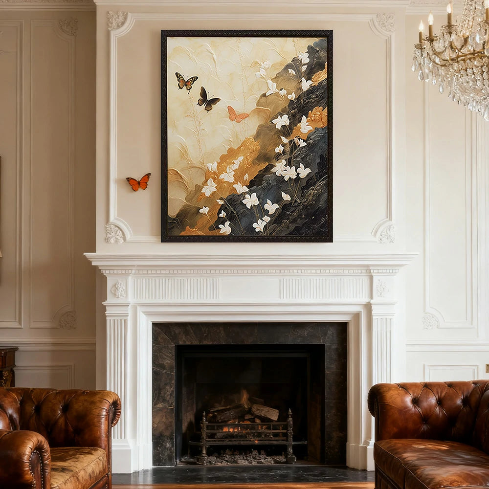 LUXORA Hand-Painted Oil Painting 50/80/120cm - Neutral Wall Painting Creating Subtle Warmth and Stylish Calm