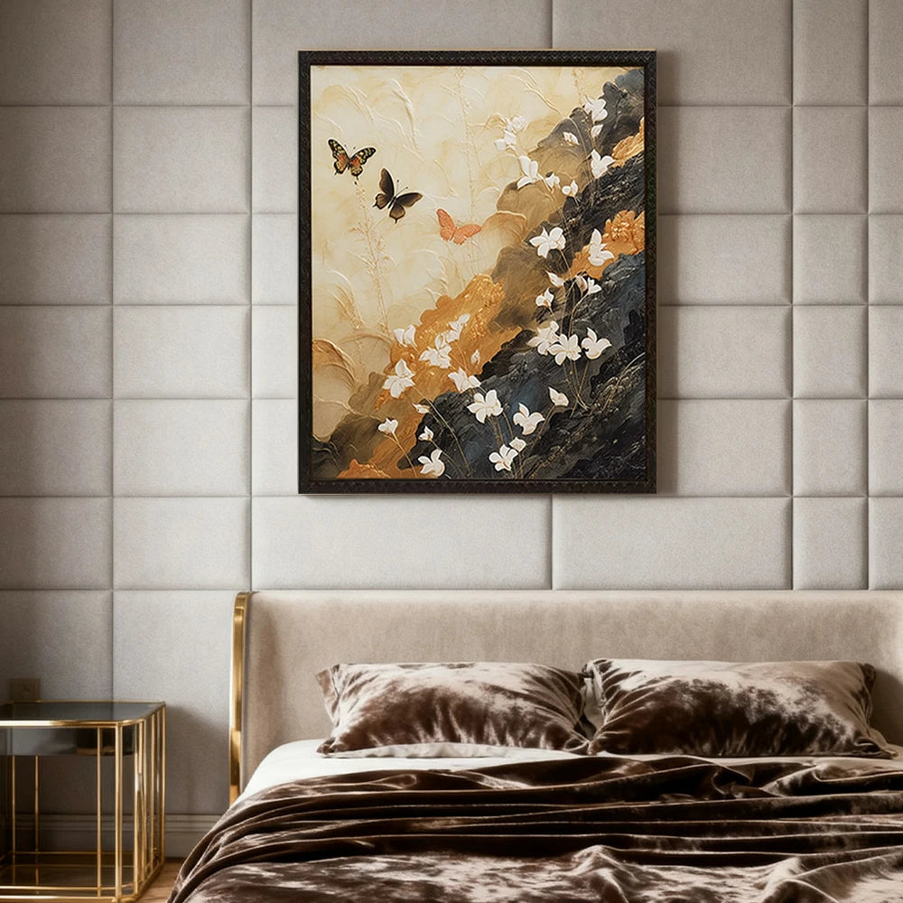 LUXORA Hand-Painted Oil Painting 50/80/120cm - Neutral Wall Painting Creating Subtle Warmth and Stylish Calm